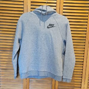 Nike Womens Gray Zip-Up Hoodie with Logo